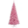 Vickerman 7 And 7.5 Feet Tall>7.5' Pre-Lit Medium Ashley Spruce Artificial Christmas Tree - Pink And Clear Lights