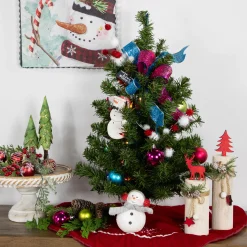 Northlight 2.5 Feet Tall And Smaller>2' Pre-Lit Medium Canadian Pine Artificial Christmas Tree- Multi Lights, Green Wire