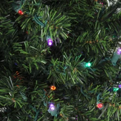 Northlight 4 And 4.5 Feet Tall>4' Pre-Lit Medium Canadian Pine Artificial Christmas Tree - Multicolor Led Lights
