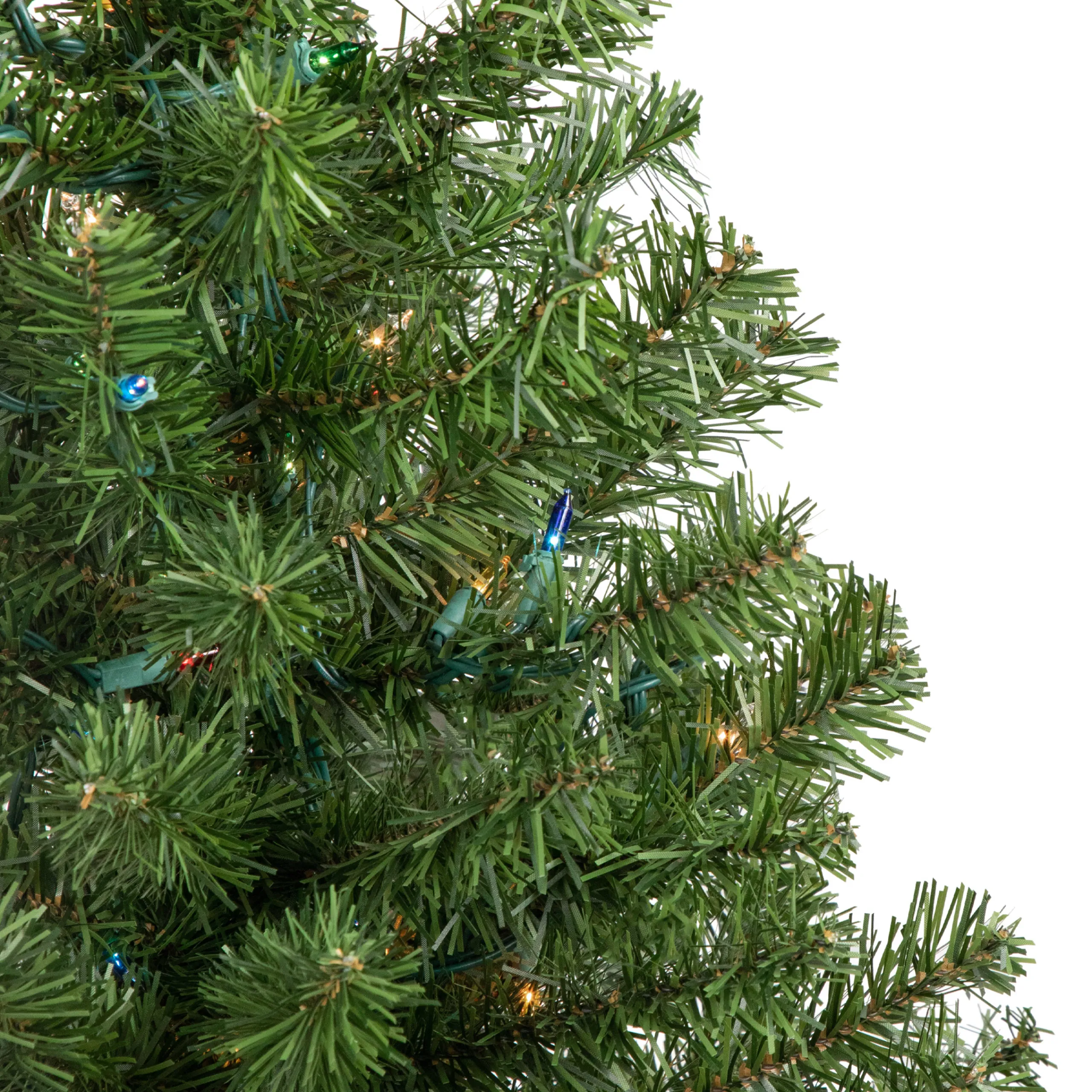 Northlight 3 And 3.5 Feet Tall>3' Pre-Lit Medium Canadian Pine Artificial Christmas Tree, Multicolor Lights