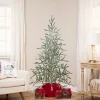 Northlight 5 And 5.5 Feet Tall>5' Pre-Lit Medium Flocked Alpine Twig Artificial Christmas Tree - Warm White Lights