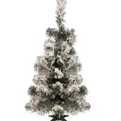 Northlight 2.5 Feet Tall And Smaller>2' Pre-Lit Medium Flocked Bristol Pine Artificial Christmas Tree - Warm Clear Led Lights