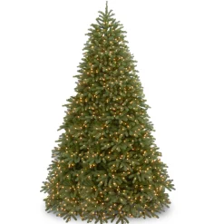National Tree Company 10 To 14 Feet Tall>10' Pre-Lit Medium Jersey Fraser Fir Artificial Christmas Tree, Multicolor Lights