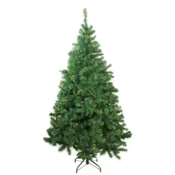 Northlight 6 And 6.5 Feet Tall>6' Pre-Lit Medium Mixed Classic Pine Artificial Christmas Tree, Multi Color Led Lights