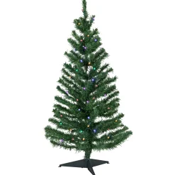 Northlight 3 And 3.5 Feet Tall>3' Pre-Lit Medium Mixed Classic Pine Artificial Christmas Tree, Multicolor Led Lights