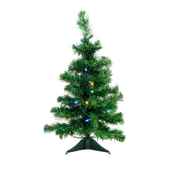 Northlight 2.5 Feet Tall And Smaller>2' Pre-Lit Medium Mixed Classic Pine Artificial Christmas Tree - Multicolor Led Lights