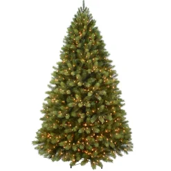 CC Christmas Decor Pre-Lit Traditional Trees>7.5' Pre-Lit Middlebury Spruce Artificial Christmas Tree, Clear Lights
