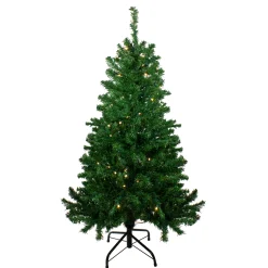 Northlight 4 And 4.5 Feet Tall>4' Pre-Lit Mixed Classic Pine Medium Artificial Christmas Tree - Warm Clear Led Lights