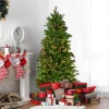 Northlight 7 And 7.5 Feet Tall>7.5' Pre-Lit Mixed Winter Berry Pine Artificial Christmas Tree - Clear Lights