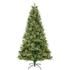 CC Christmas Decor Pre-Lit Traditional Trees>7.5' Pre-Lit Montana Pine Artificial Christmas Tree, Clear Lights