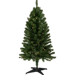 Northlight 4 And 4.5 Feet Tall>4' Pre-Lit Noble Fir Artificial Christmas Tree, Clear Lights