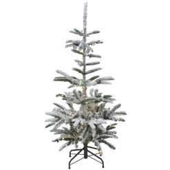 Northlight 4 And 4.5 Feet Tall>4.5' Pre-Lit Noble Fir Artificial Christmas Tree, Warm Clear Led Lights