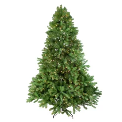 Northlight 7 And 7.5 Feet Tall>7.5' Pre-Lit Noble Fir Full Artificial Christmas Tree - Clear Lights