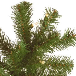 National Tree Company 4 And 4.5 Feet Tall>4.5' Pre-Lit North Valley Spruce Artificial Christmas Tree, Clear Lights