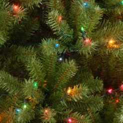 National Tree Company 4 And 4.5 Feet Tall>4.5' Pre-Lit North Valley Spruce Artificial Christmas Tree, Multicolor Lights
