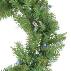 Pre-Lit Wreaths*Northlight 24" Pre-Lit Northern Pine Artificial Multi-Color Led Lights Christmas Wreath