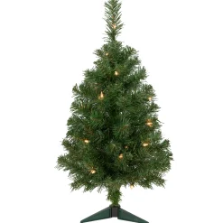 Northlight 2.5 Feet Tall And Smaller>2' Pre-Lit Oakridge Noble Fir Artificial Christmas Tree, Clear Lights