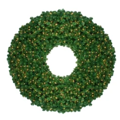 Pre-Lit Wreaths*Northlight 5' Pre-Lit Olympia Pine Commercial Artificial Christmas Wreath - Clear Lights