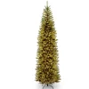 National Tree Company 9 And 9.5 Feet Tall>9' Pre-Lit Pencil Kingswood Fir Artificial Christmas Tree, Clear Lights