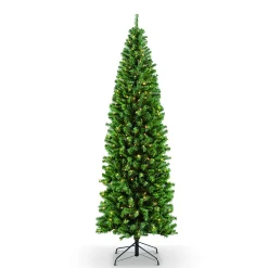 CC Christmas Decor Pre-Lit Traditional Trees>6.5' Pre-Lit Pencil Northern Fir Artificial Christmas Tree, Clear Lights