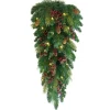 Pre-Lit Teardrops*Celestial Lights 32" Pre-Lit Pine Artificial Christmas Teardrop Swag, Warm White And Multi Led Lights