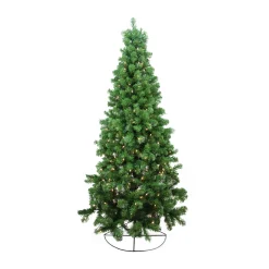 Northlight 6 And 6.5 Feet Tall>6' Pre-Lit Pine Artificial Wall Christmas Tree, Clear Lights