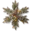 Pre-Lit Wreaths*National Tree Company 18" Pre-Lit Pine Snowflake Artificial Christmas Wreath, Warm White Led Lights