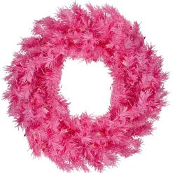 Pre-Lit Wreaths*Northlight 24" Pre-Lit Pink Spruce Artificial Christmas Wreath, Pink Lights