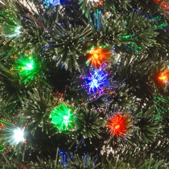 National Tree Company Potted Trees>3' Pre-Lit Potted Fiber Optic Medium Artificial Christmas Tree, Multicolor Lights