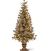 National Tree Company Potted Trees>4' Pre-Lit Potted Liberty Pine Entrance Artificial Christmas Tree, Clear Lights