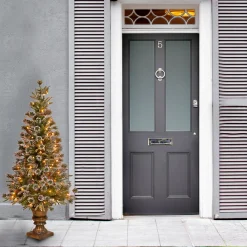 National Tree Company Potted Trees>4' Pre-Lit Potted Liberty Pine Entrance Artificial Christmas Tree, Clear Lights