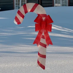 Outdoor Decorations*Northlight 72" Pre-Lit Red And White Glitter Candy Cane Christmas Outdoor Decoration