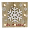 Wall & Door Decorations*Northlight 10.25" Pre-Lit Red And White 'Let It Snow' Snowflake Wall Decor