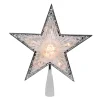 Star Tree Toppers*Northlight 9" Pre-Lit Silver And Clear Crystal 5 Point Star Christmas Tree Topper - Clear Lights