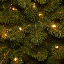 National Tree Company 9 And 9.5 Feet Tall>9' Pre-Lit Slim Downswept Douglas Fir Artificial Christmas Tree, Clear Lights