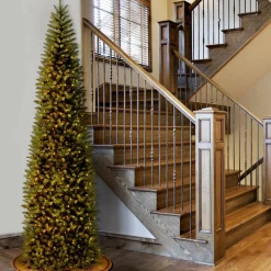 National Tree Company 10 To 14 Feet Tall>10' Pre-Lit Slim Kingswood Fir Artificial Christmas Tree, Clear Lights