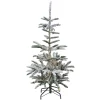 Northlight 7 And 7.5 Feet Tall>7.5' Pre-Lit Slim Nordmann Fir Flocked Artificial Christmas Tree - Warm Clear Led Lights