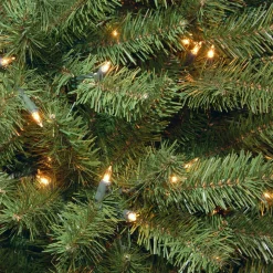 National Tree Company 9 And 9.5 Feet Tall>9' Pre-Lit Slim North Valley Spruce Artificial Christmas Tree, Clear Lights