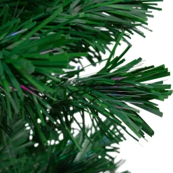 DAK 5 And 5.5 Feet Tall>5' Pre-Lit Slim Pine Spiral Artificial Christmas Tree - Multicolor Fiber Optic Lights