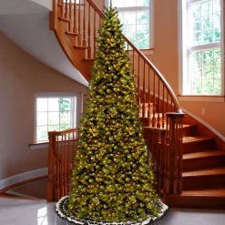 National Tree Company 10 To 14 Feet Tall>10' Pre-Lit Slim Tiffany Fir Artificial Christmas Tree, Clear Lights