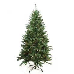 Bright Gate 7 And 7.5 Feet Tall>7.5' Pre-Lit Slim Traditional Mixed Pine Artificial Christmas Tree - Clear Lights