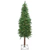 Northlight 7 And 7.5 Feet Tall>7' Pre-Lit Slim Two-Tone Alpine Artificial Christmas Tree - Clear Lights