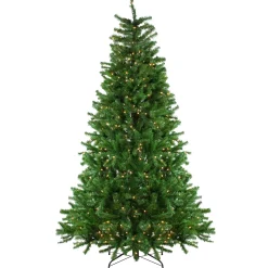 Northlight 7 And 7.5 Feet Tall>7.5' Pre-Lit Slim Waterton Spruce Artificial Christmas Tree - Clear Lights