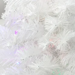 Northlight 2.5 Feet Tall And Smaller>18" Pre-Lit Snow White Artificial Christmas Tree - Multicolor Lights