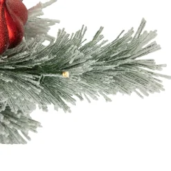 Pre-Lit Swags*Northlight 3' Pre-Lit Snowy Bristle Pine Artificial Christmas Swag, Warm White Led Lights