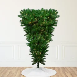 Northlight 9 And 9.5 Feet Tall>9' Pre-Lit Sugar Pine Artificial Upside Down Christmas Tree - Clear Led Lights
