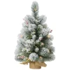 CC Christmas Decor 2.5 Feet Tall And Smaller>2' Pre-Lit Table Top Artificial Christmas Tree In Tan Sac, Warm White Lights