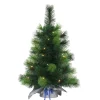 CC Christmas Decor 2.5 Feet Tall And Smaller>2' Pre-Lit Table Top Artificial Christmas Tree In Silver Sac, Warm White Lights