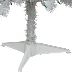Northlight 4 And 4.5 Feet Tall>4' Pre-Lit White Artificial Christmas Tree, Green Lights