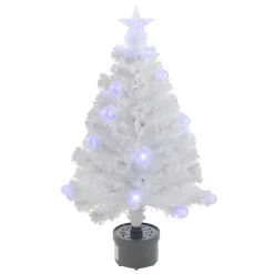 Northlight Fiber Optic Trees>3' Pre-Lit White Fiber Optic Artificial Christmas Tree, White Lights